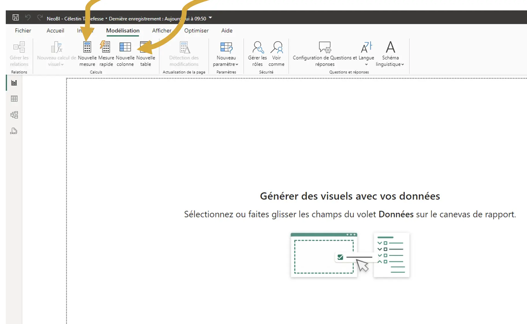 Différence entre mesure et colonne calculée