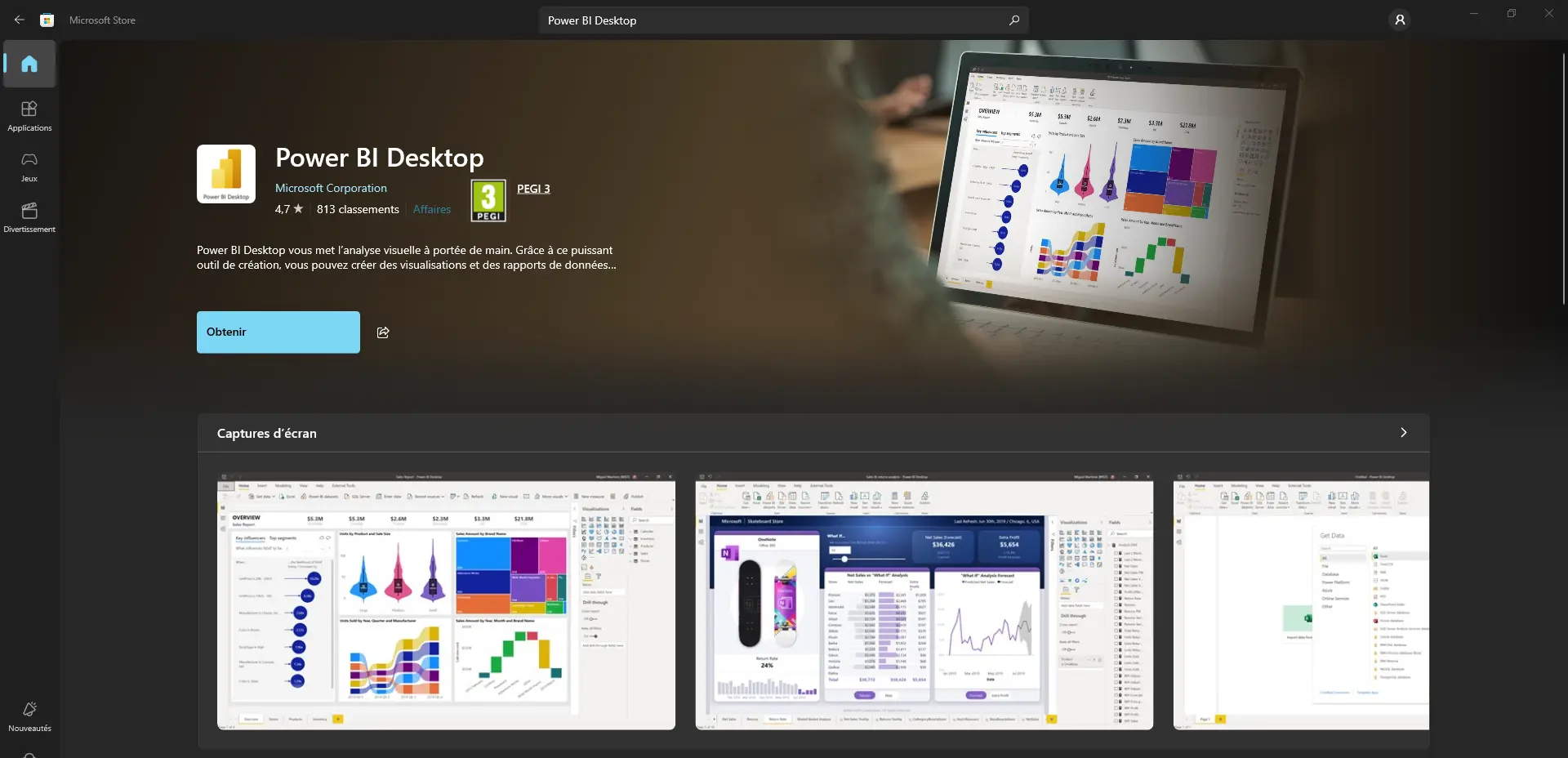 Leçon 1 - Obtenir Power BI Desktop