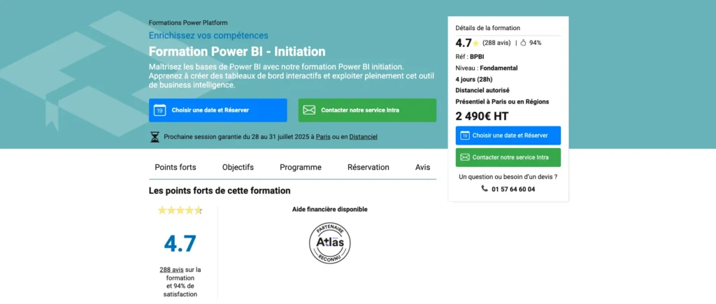 Formation Power BI de PLB