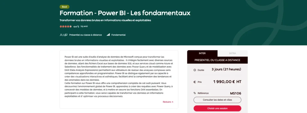 Formation Power BI débutant de IB formation