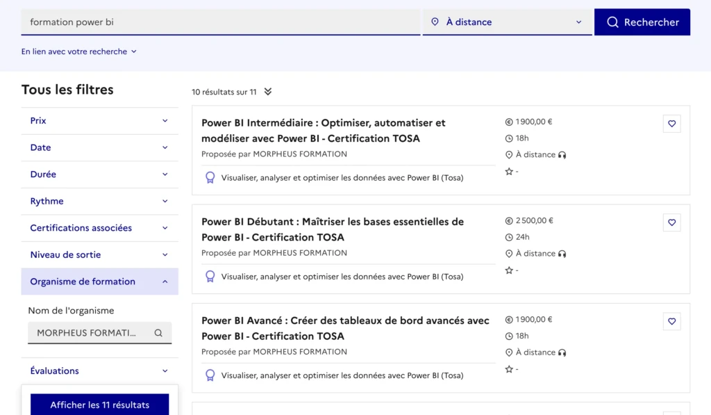 formation power bi mon compte formation morpheus formation