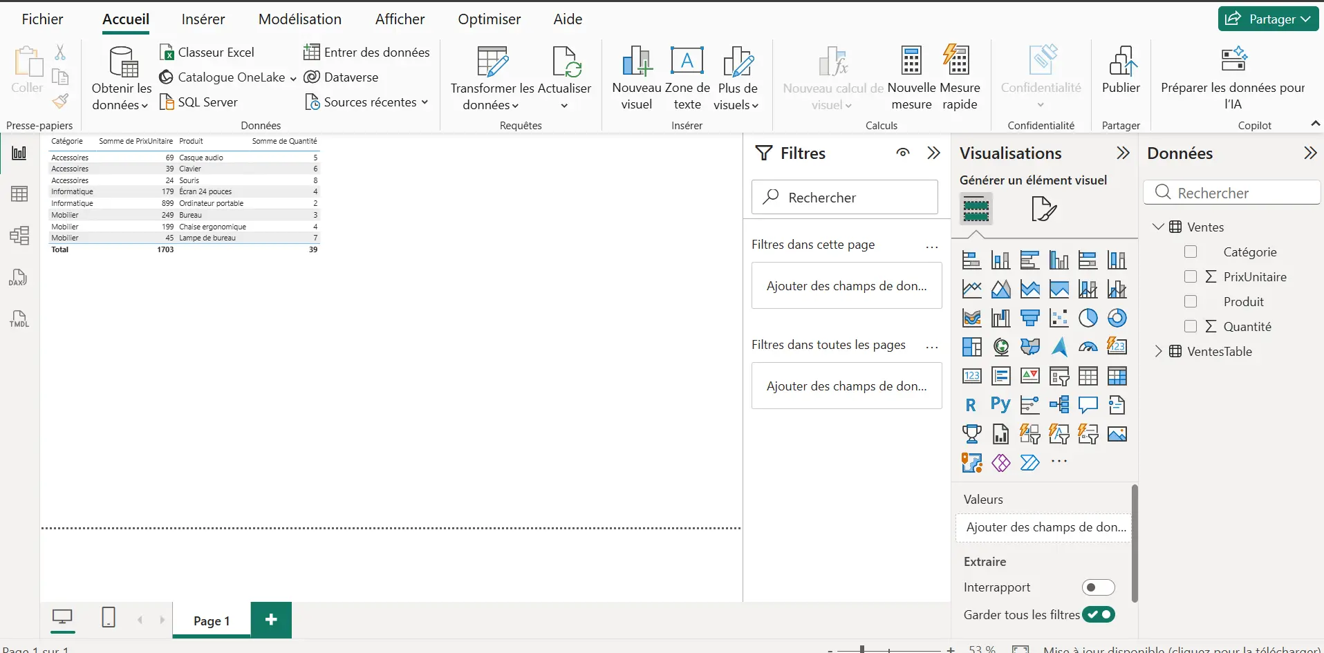 import des données de Excel à Power pour utiliser une nouvelle mesure