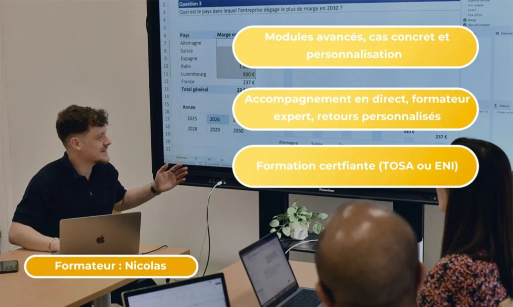 session de formation power bi avec nicolas parent