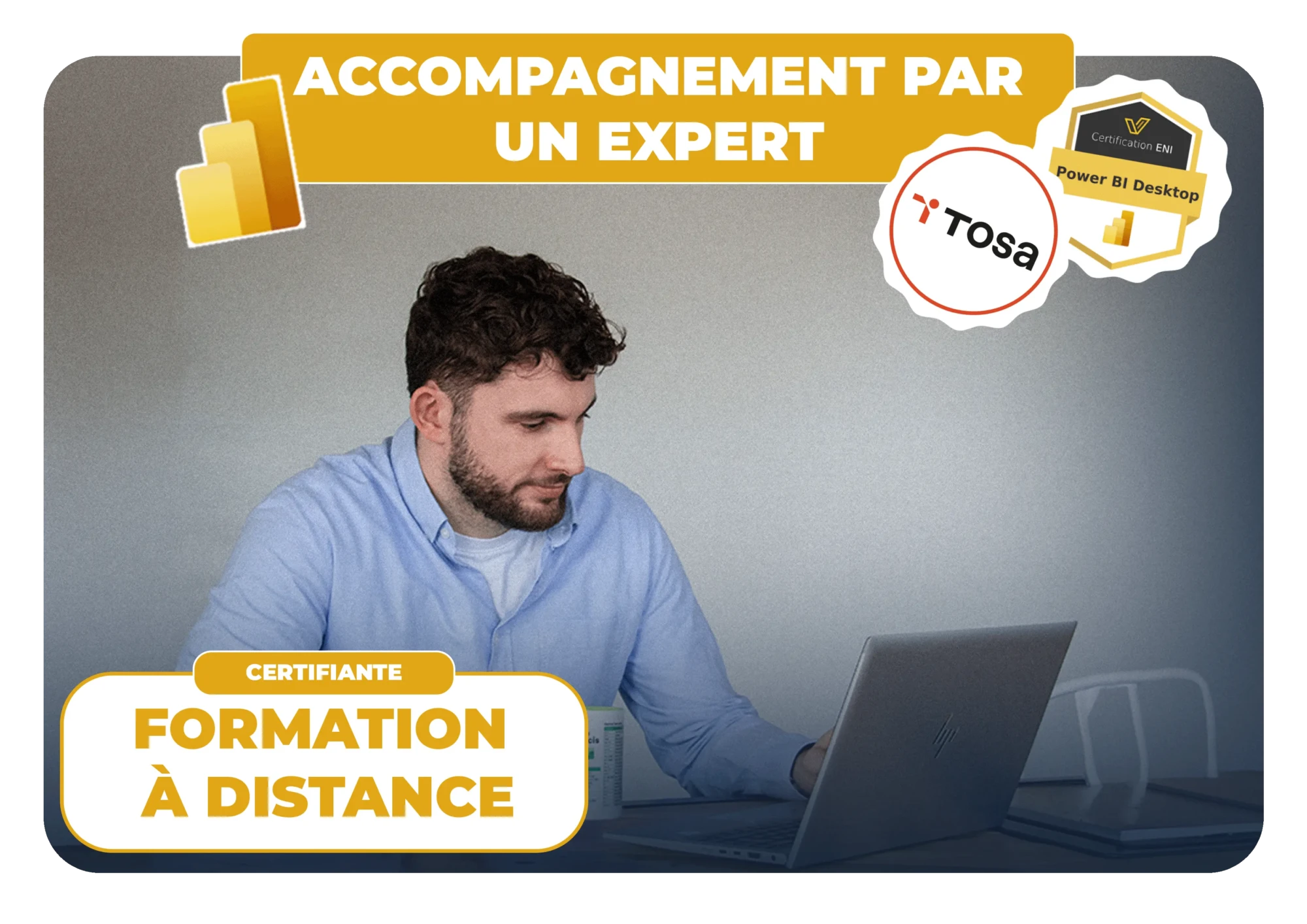 formation à distance certifiante suivie par Sacha avec un formateur expert certifié Micorsoft PL 300 en visioconférence sur TEAMS